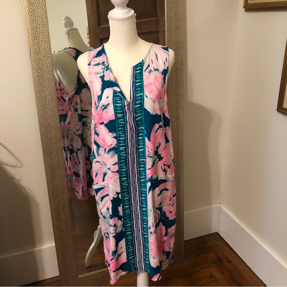 Lilly Pulitzer racer back silk dress